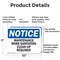Signmission Maintenance Work Sanitation Clean-Up Required, 10 in W x Rectangle, Aluminum OS-2PACK-NS-A-710-L-14118 - alternate 7